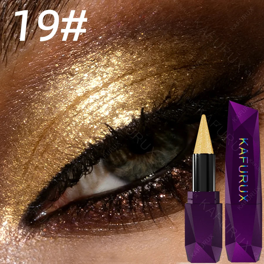 Metallic Brown Eyeshadow Pencil Glitter Silkworm Liner Pen Zpaxo 19