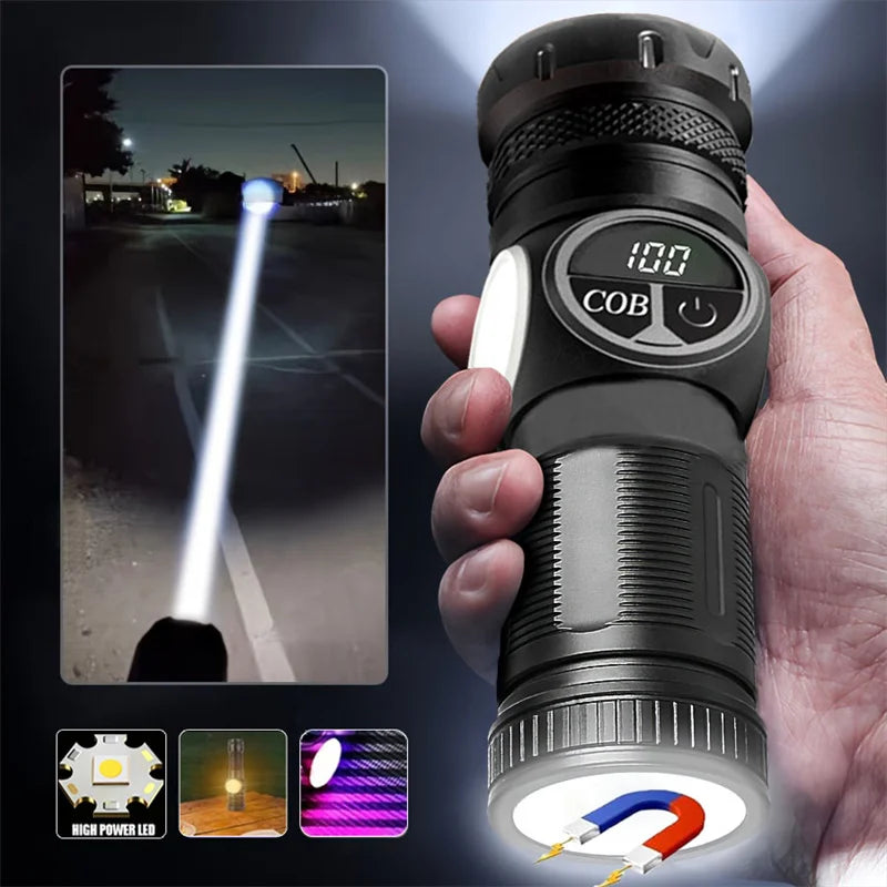 Mikenoon LED Tactical Flashlight – USB Rechargeable, 500m Range LED Tactical Flashlight Zpaxo