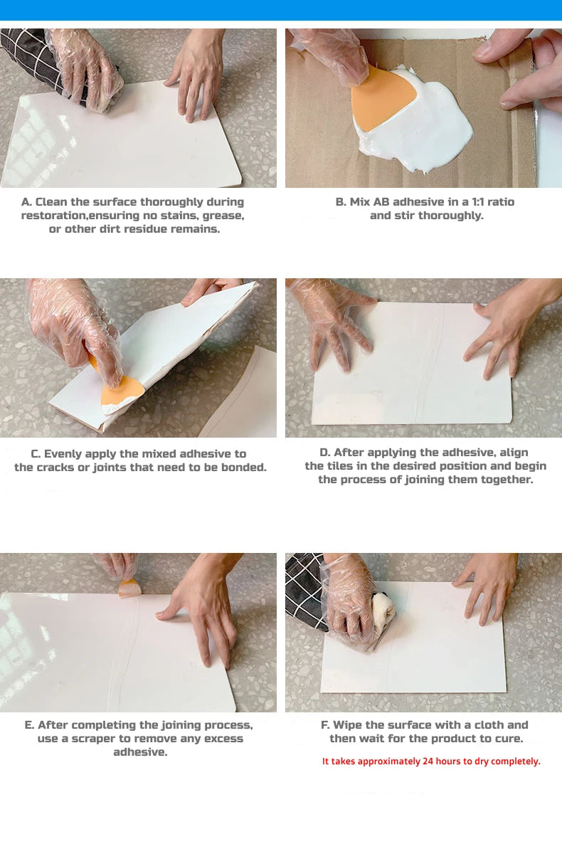 Tile Repair Agent Paste Ceramic Porcelain Marble Floor Toilet