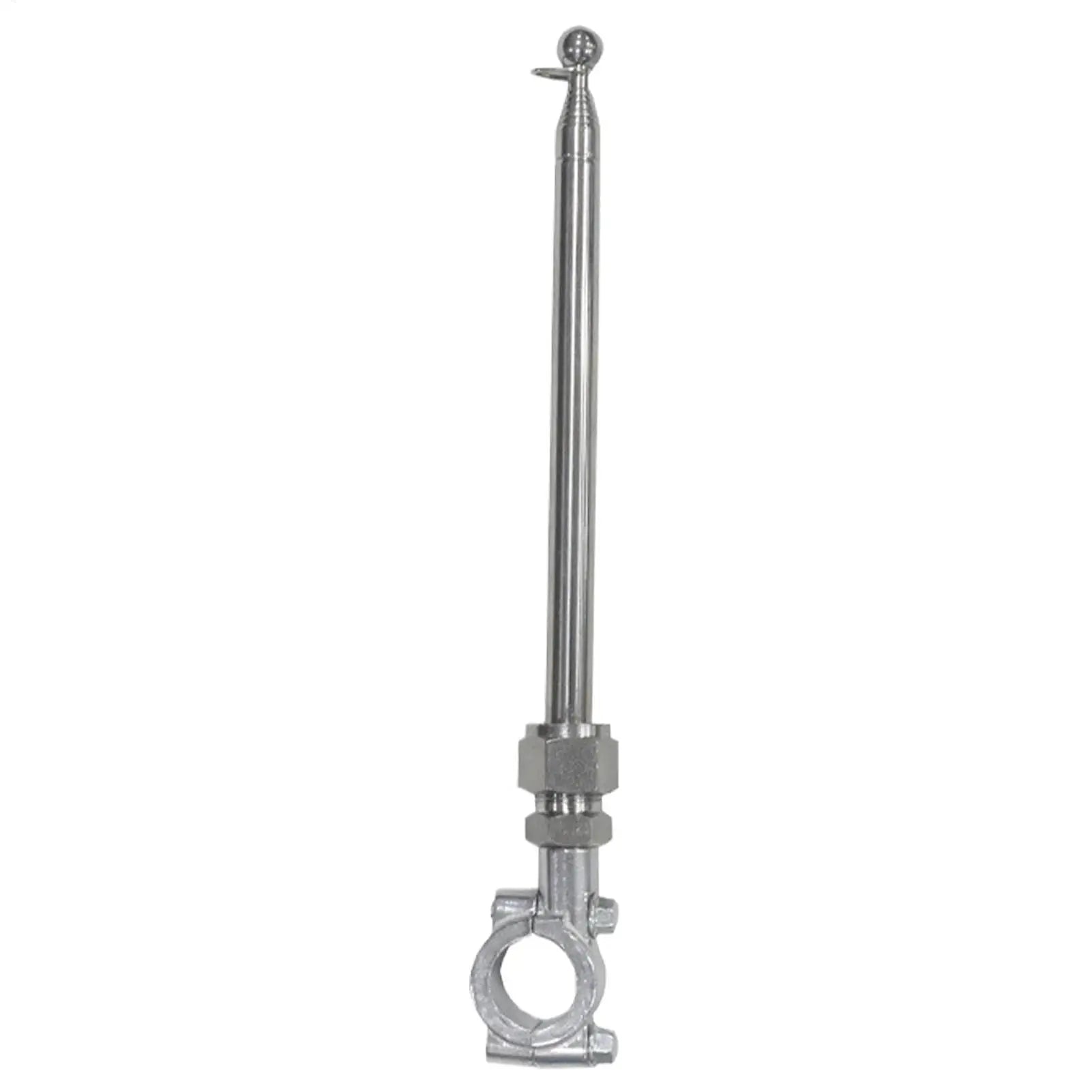 Motorcycle Handlebar Flagpole Stainless Steel Telescopic Mount Stand