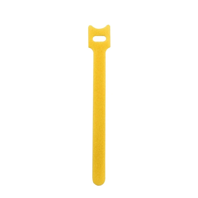 50pcs Releasable Cable Ties Colored Plastics Reusable Cable Ties Nylon Loop Wrap Ties T-type USB Cable Organizer Cable Protector Zpaxo Yellow 50PCS