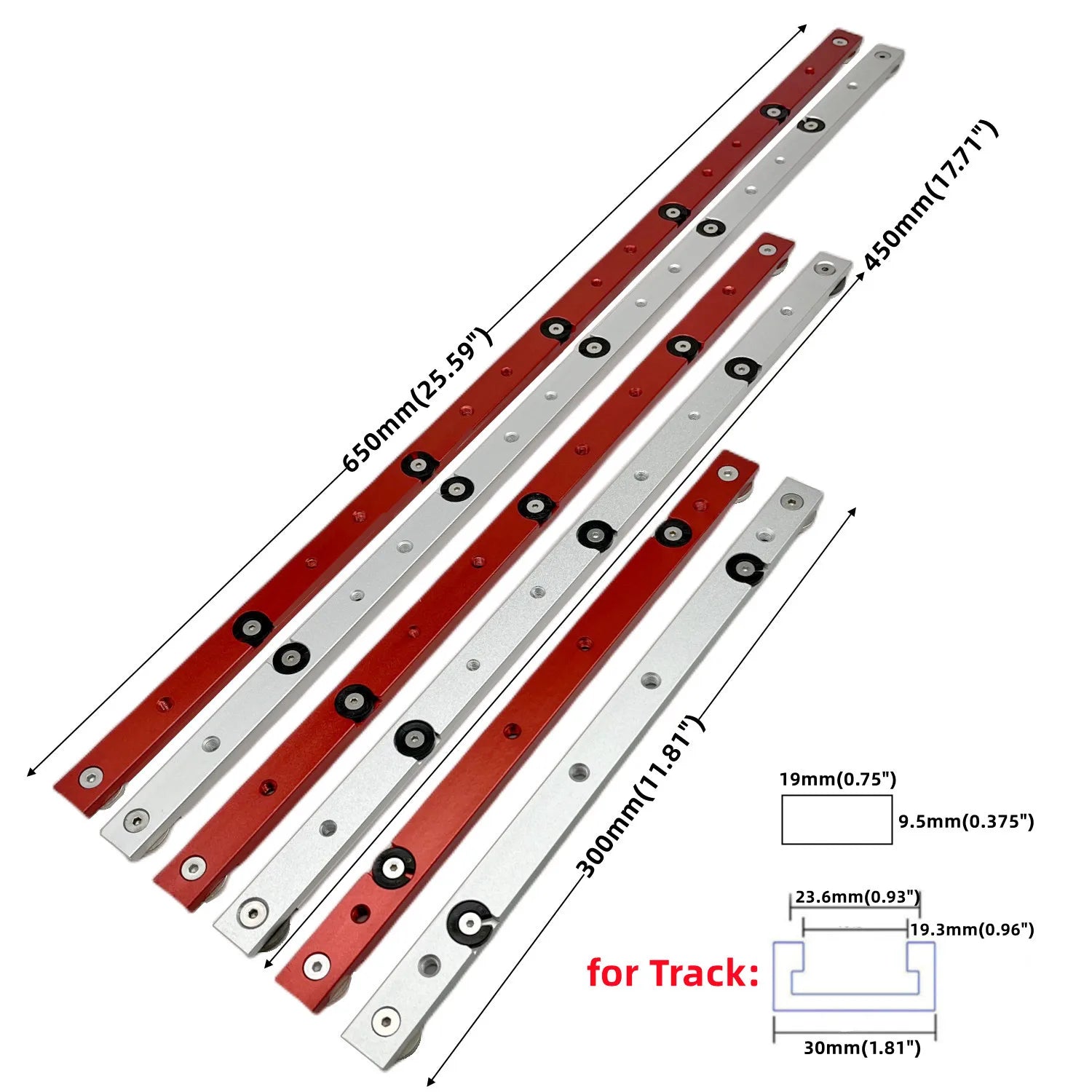 300/400/500MM Aluminium Alloy T Track Woodworking Slot Miter Tracks Jig Fixture for Router Table Bandsaws Woodworking DIY Tools Zpaxo