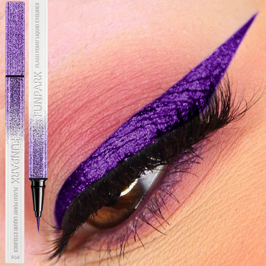 Purple Fine Liquid Eyeliner Waterproof Long Lasting Eye Pen