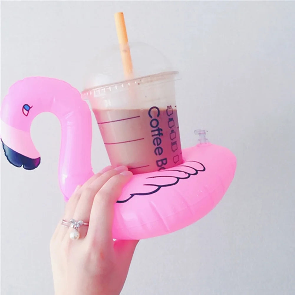 Float Inflatable Drink Cup Holder Party Decor Water Coaster Pool Toy