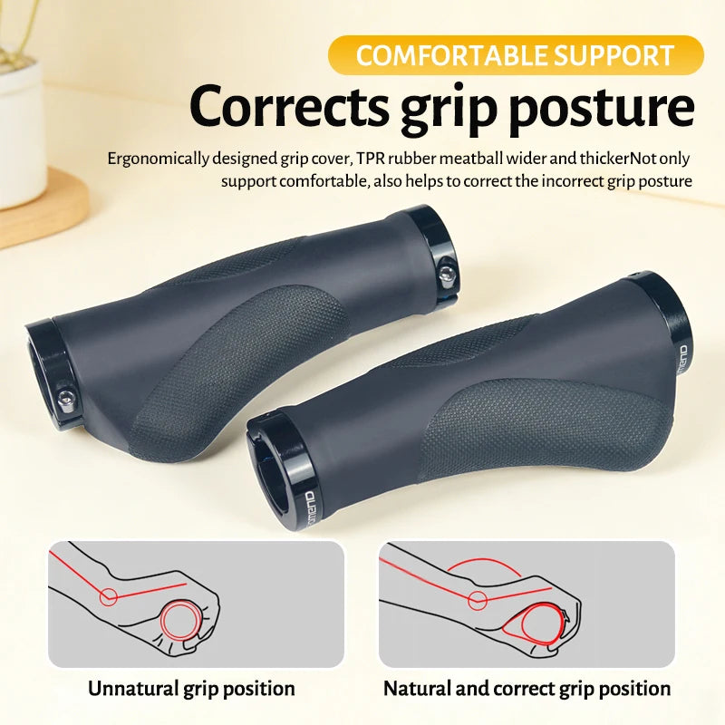 Bicycle Handlebar Grips TPR Rubber Comfy City Mountain Bike Scooter