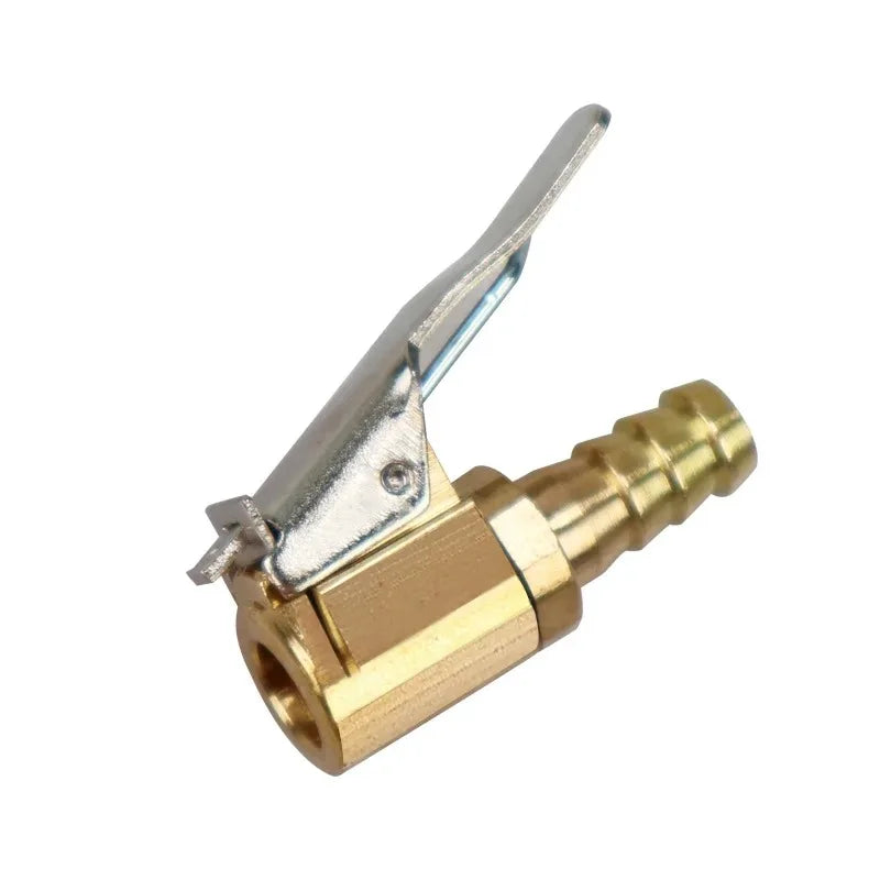Brass 8mm Clip-On Tire Air Chuck Inflator Valve Adapter