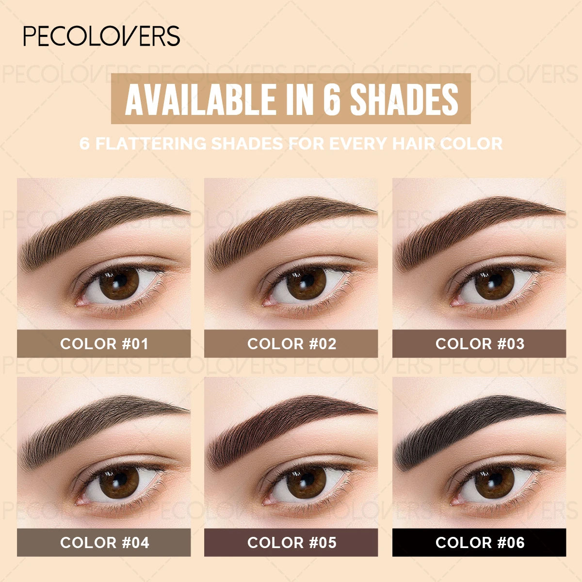 1PC Waterproof Eyebrow Pencil,Four-Tip Forked Design, for All Skin Types, Eyebrow Makeup Zpaxo