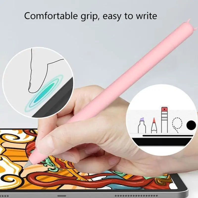 652F Soft Silicone Ipencil Sleeve Cover Waterproof Macaron Tablet Zpaxo