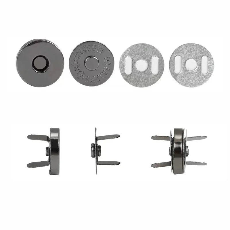 10sets Lot Magnetic Snap Fasteners Clasps Buttons Handbag Purse