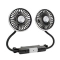 360 Vehicle-mounted Double-head Fan Multi-functional Silent Car Zpaxo Black