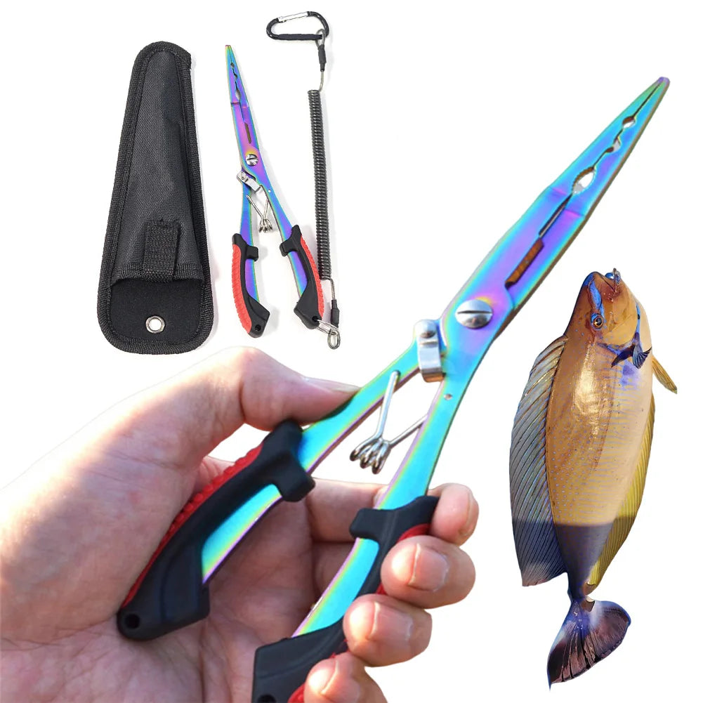 Multifunctional Fishing Line Cutter Scissors Long Nose Fish Tongs