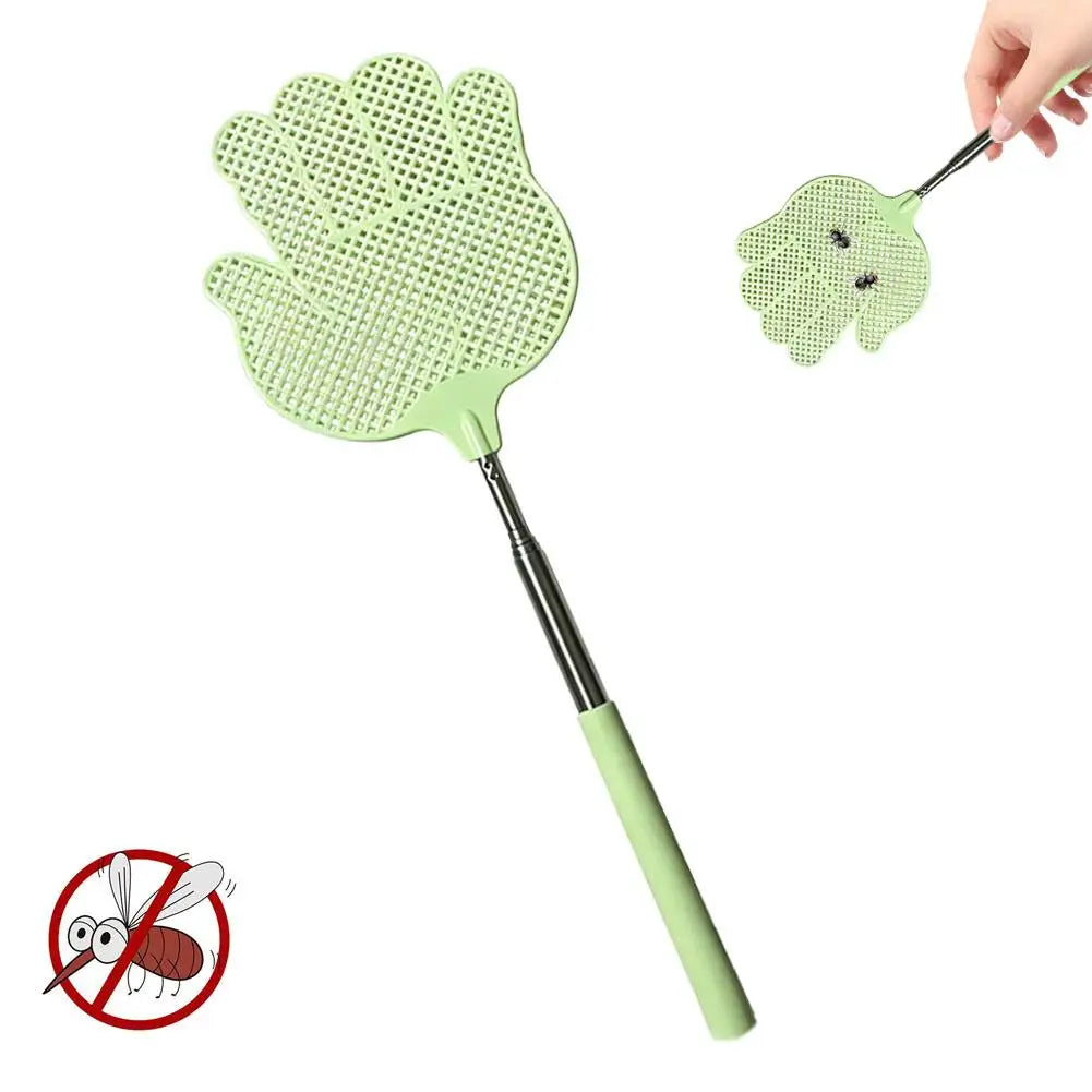 Telescopic Fly Swatter – 77cm Stainless Steel Long Handle Telescopic Fly Swatter Zpaxo Green