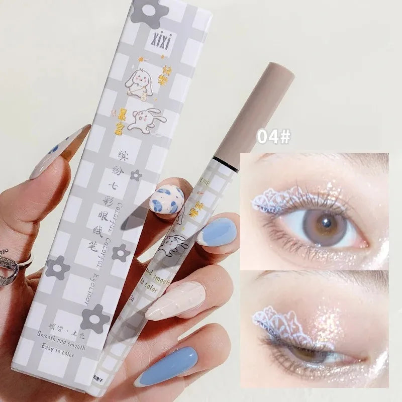 Colorful Liquid Eyeliner Pencil Matte Waterproof Not Blooming Long