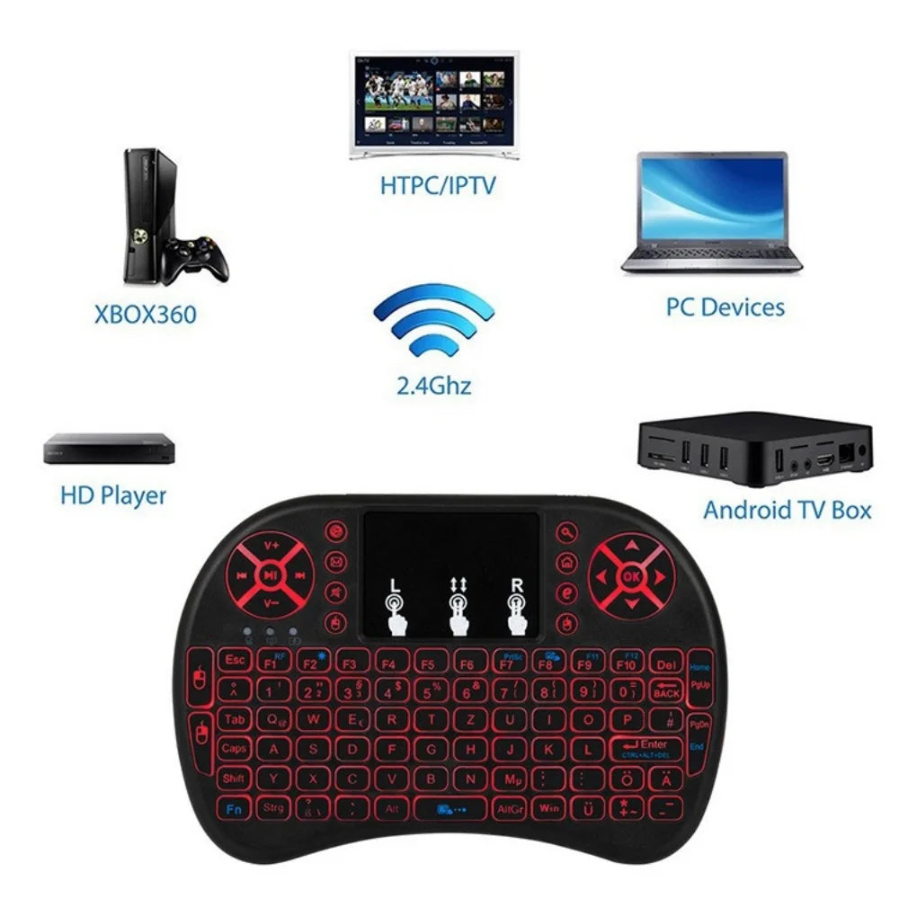 I8 Mini Wireless Keyboard 2.4G Air Mouse Touchpad for Smart TV Wireless Mini Keyboard Zpaxo