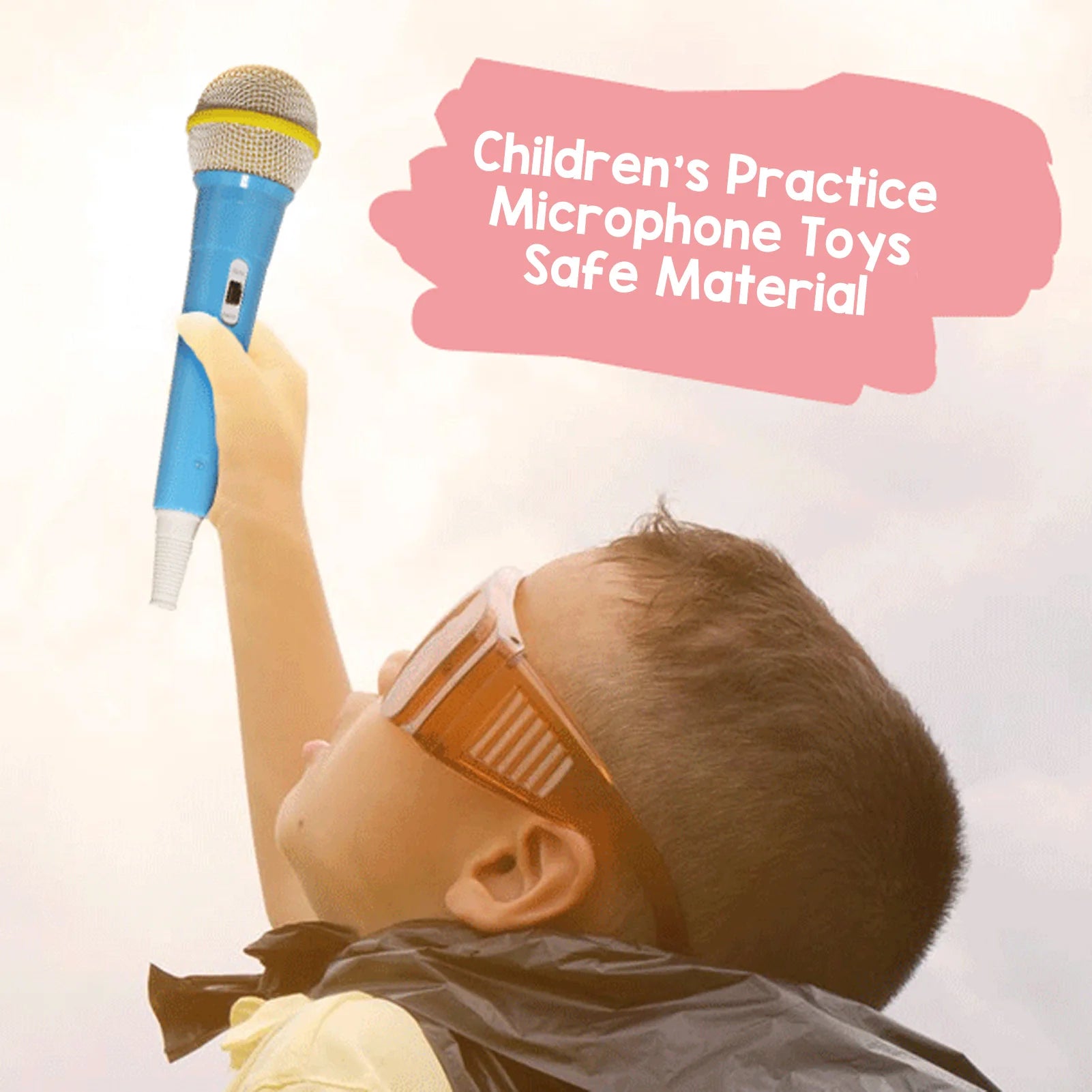 Fake Microphone Safe Odorless Simulation Prop Pretend Mic Children