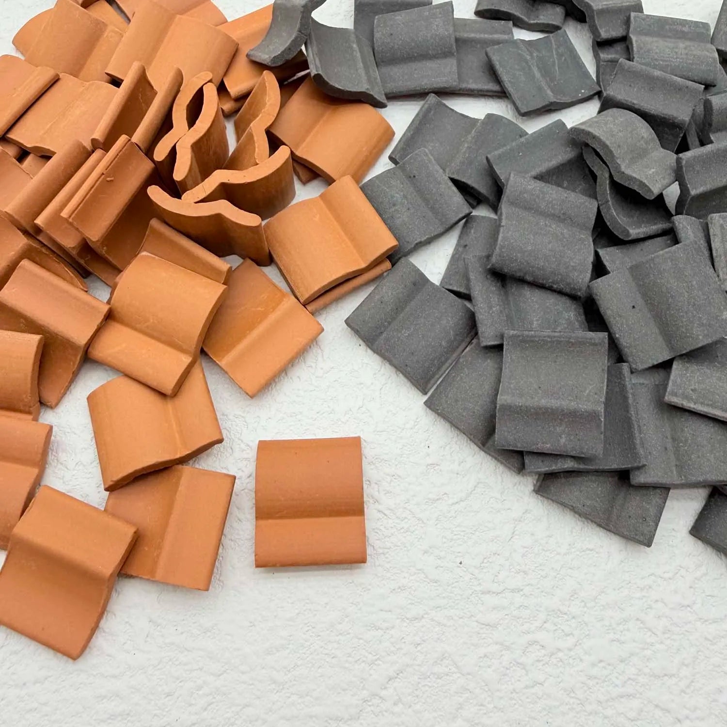 Miniature Clay Roof Tiles for Dollhouse & DIY Model Buildings Miniature Craft Tiles Zpaxo