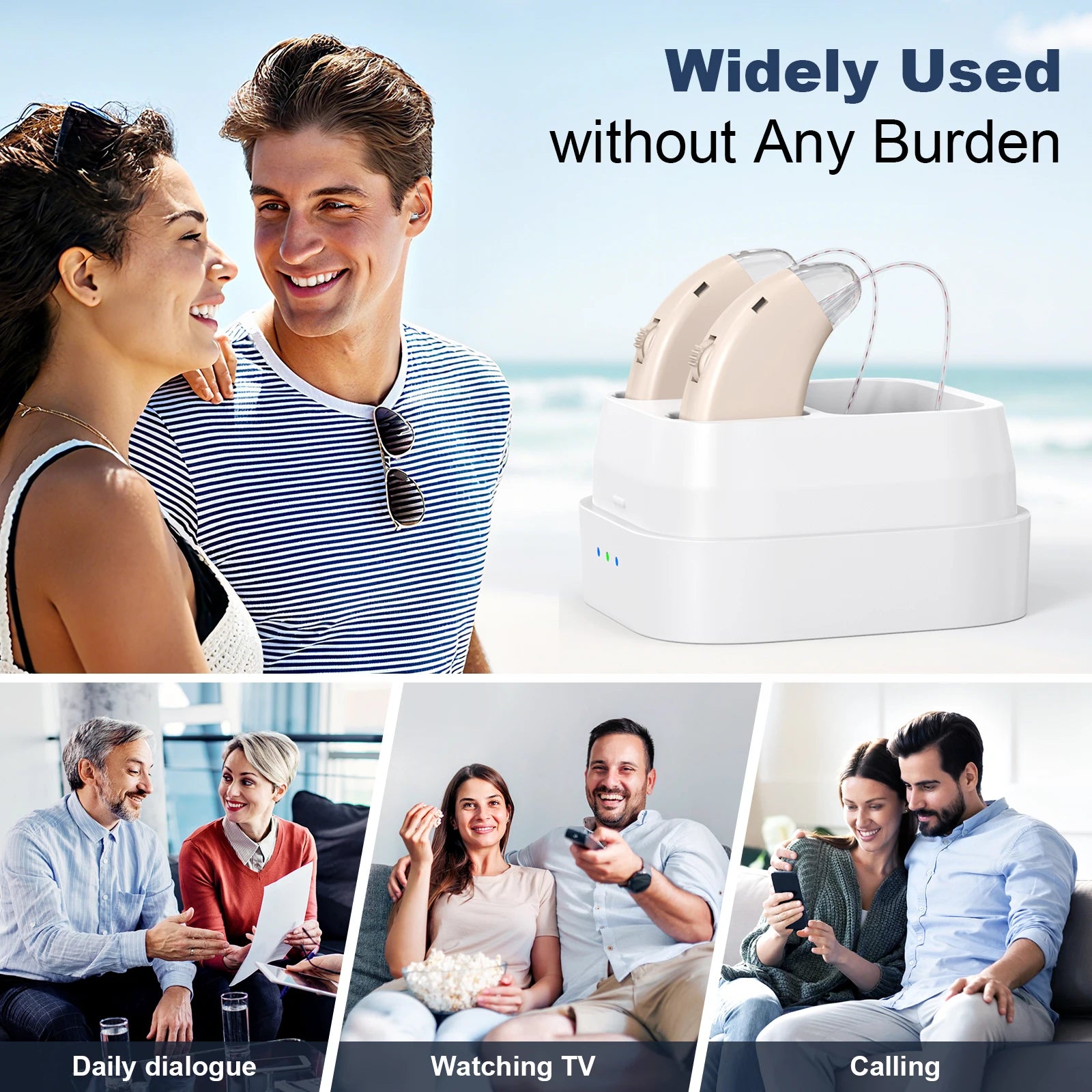Mini Rechargeable Hearing Aid Aids Elderly Amplifier Magnetic