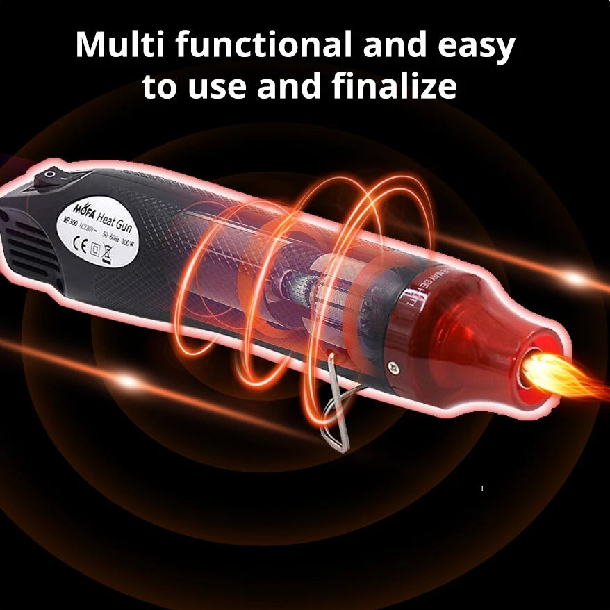 Handheld 110V/220V Hot Air Gun DIY Electric Heat Tool Mini Temperature Blower with Retractable Stand US Zpaxo