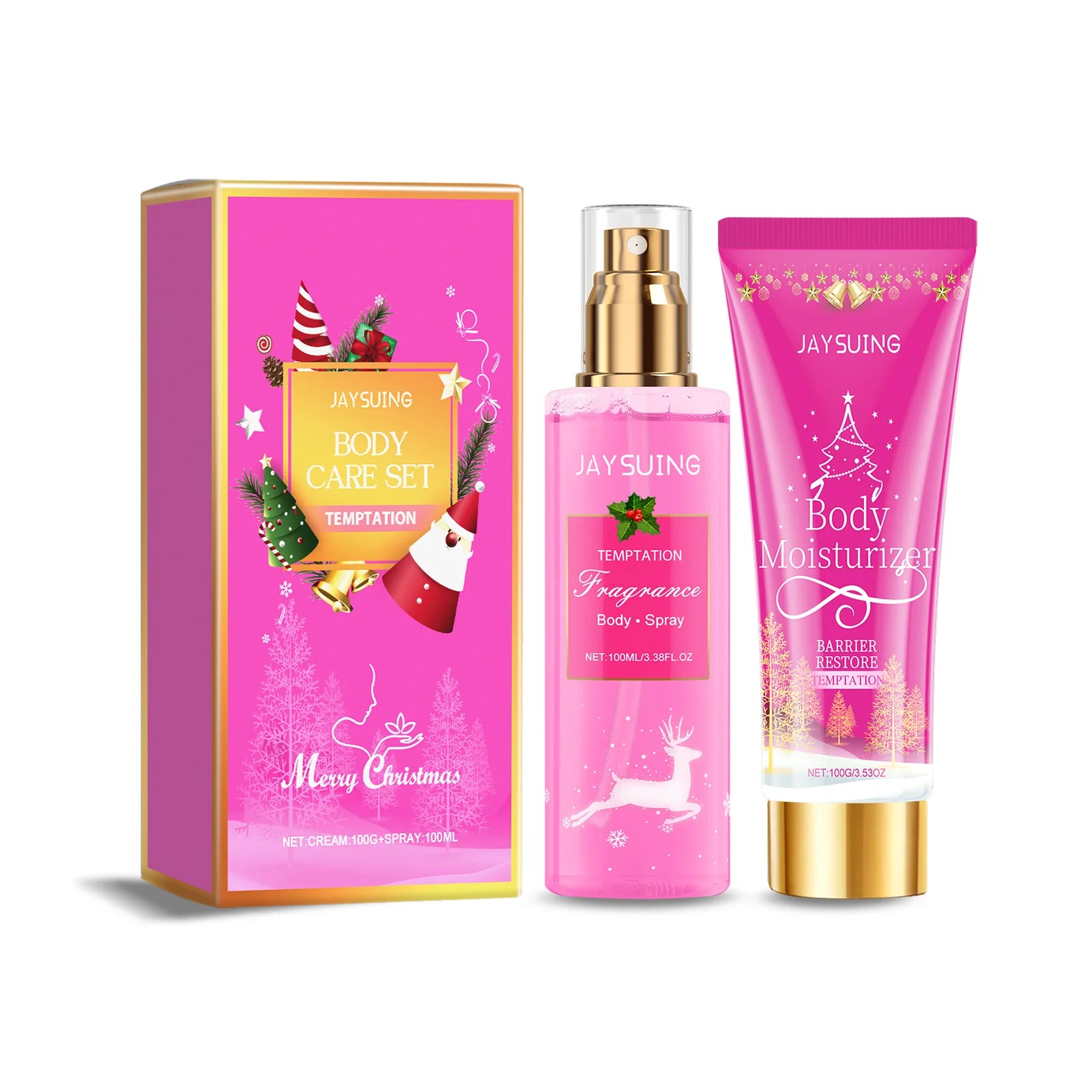 Christmas Gift Set Body Lotion Spray Festive Fragrance Moisturizing brightening Long Lasting Holiday Season Party Luxury Winter Zpaxo Seduction