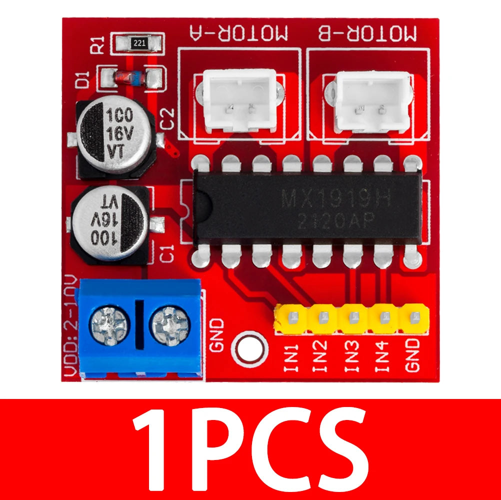 1PC MX1919 2.5A Dual H-Bridge DC Motor Driver Module Low Power Consumption for Arduino Smart Car Robot Zpaxo 1PCS