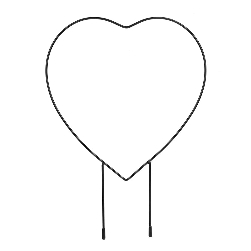 1PC Plant Trellis Support Frame Heart-shaped Vine Climbing Rack Iron Garden Plant Support Stake Stand Flower Garden Decor Zpaxo