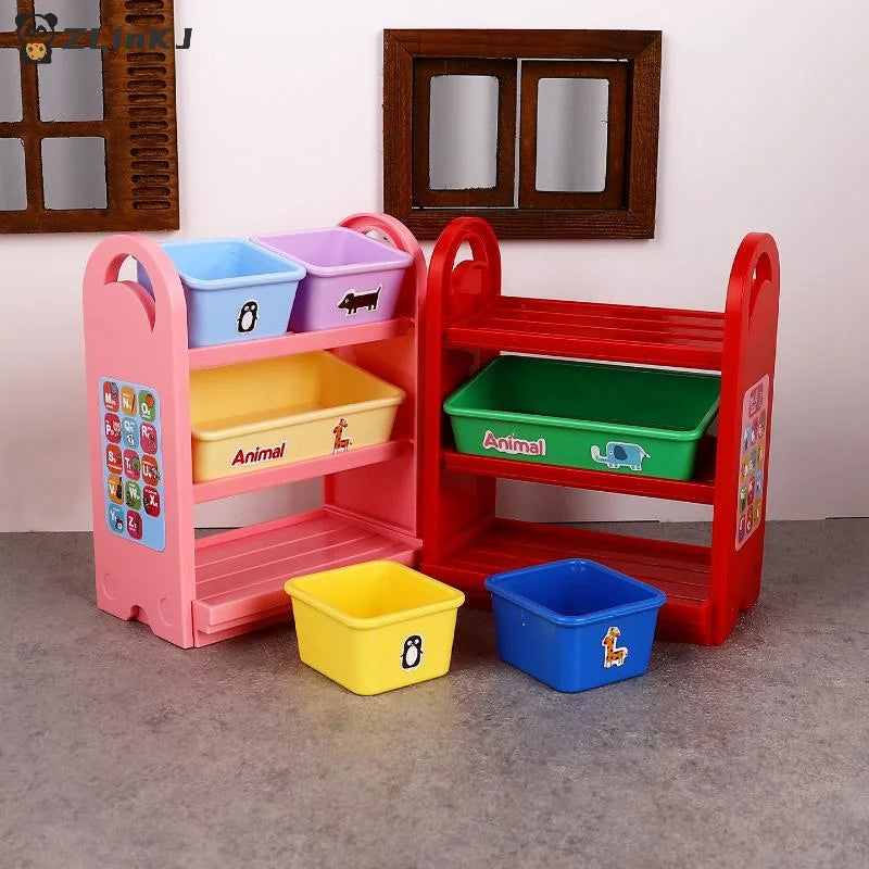 ▶1 Set Scene Decoration Toy 1/6 Dollhouse Miniature Storage Rack Model Display Stand Storage Rack Doll House Accessories Zpaxo