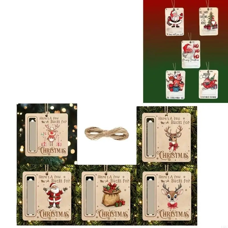 Foldable Christmas Tree Money Holders Recycled Paper Decoration Space