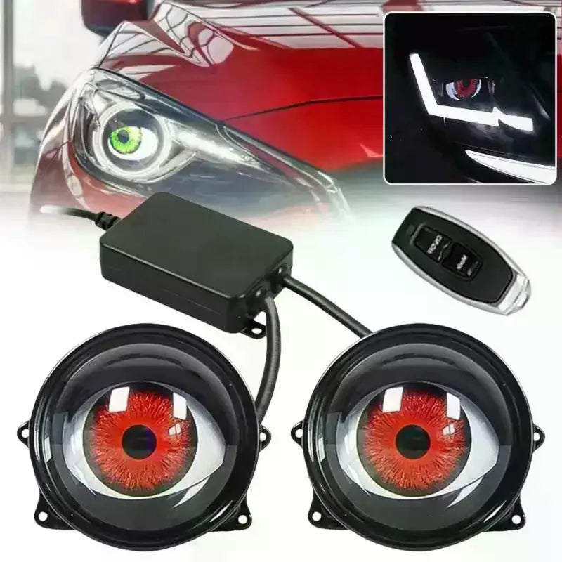 Devil Eye LED Headlight – 6 Mode Universal Car & Motorcycle