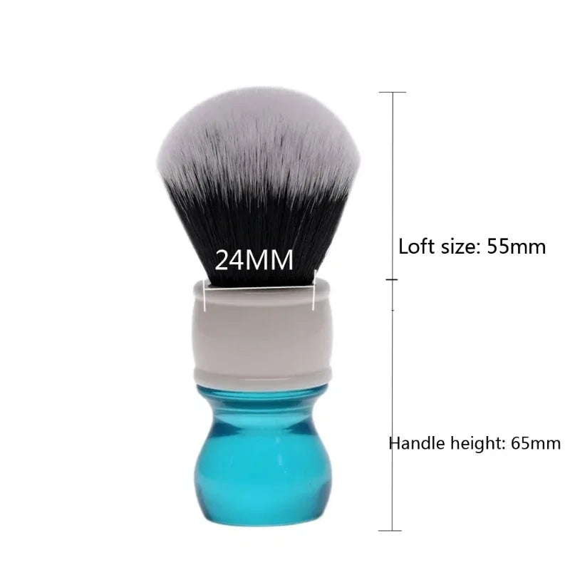 Yaqi 24MM Synthetic Hair Aqua Shaving Brush Tuxedo Wet For Mens Solid Color Simple Portable Travel YAQI Shaving Brushes Zpaxo