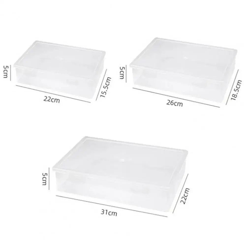 1Pc Transparent Storage Container Plastic Dustproof Box Stationery Jewelry Portable Large Capacity A4 A5 File Organizer Supplies Zpaxo