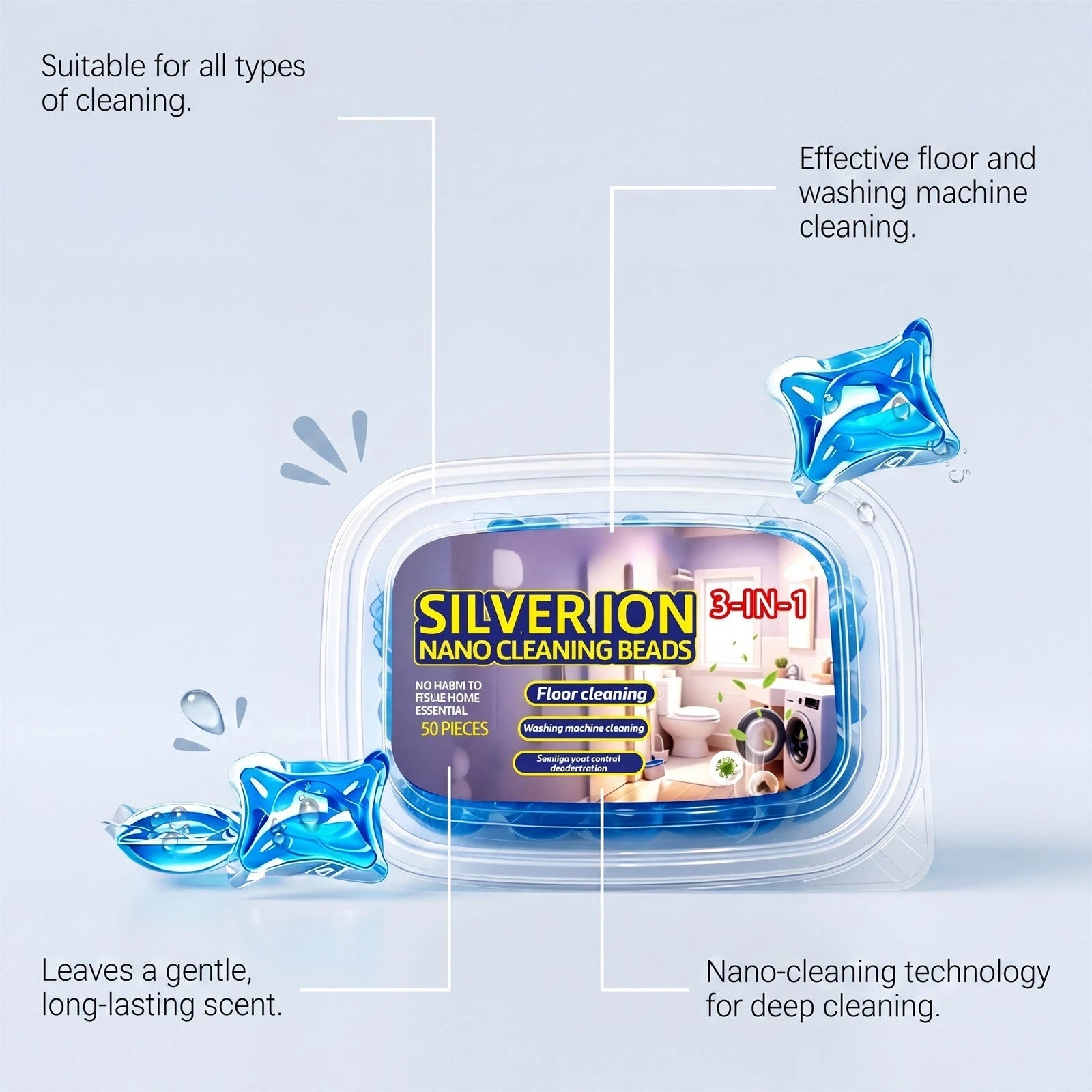 Multi Purpose Cleaning Beads Floor Washing Machine Dirt Removal