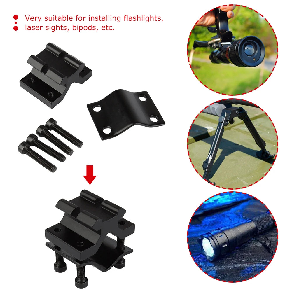 Multi-purpose Hunting Butterfly Clip Pipe Clamp Tactical Flashlight Zpaxo