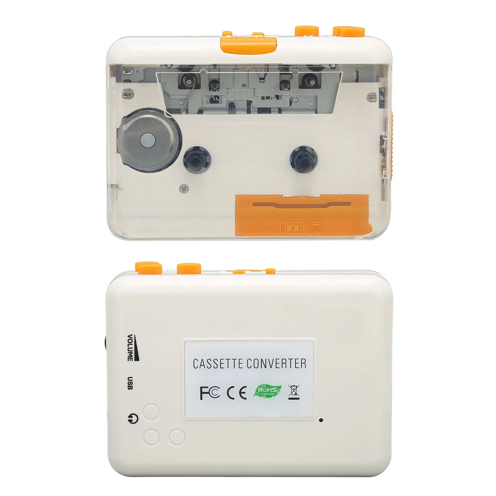 USB Cassette Converter Plug Play Portable MP3 Music Tape Player