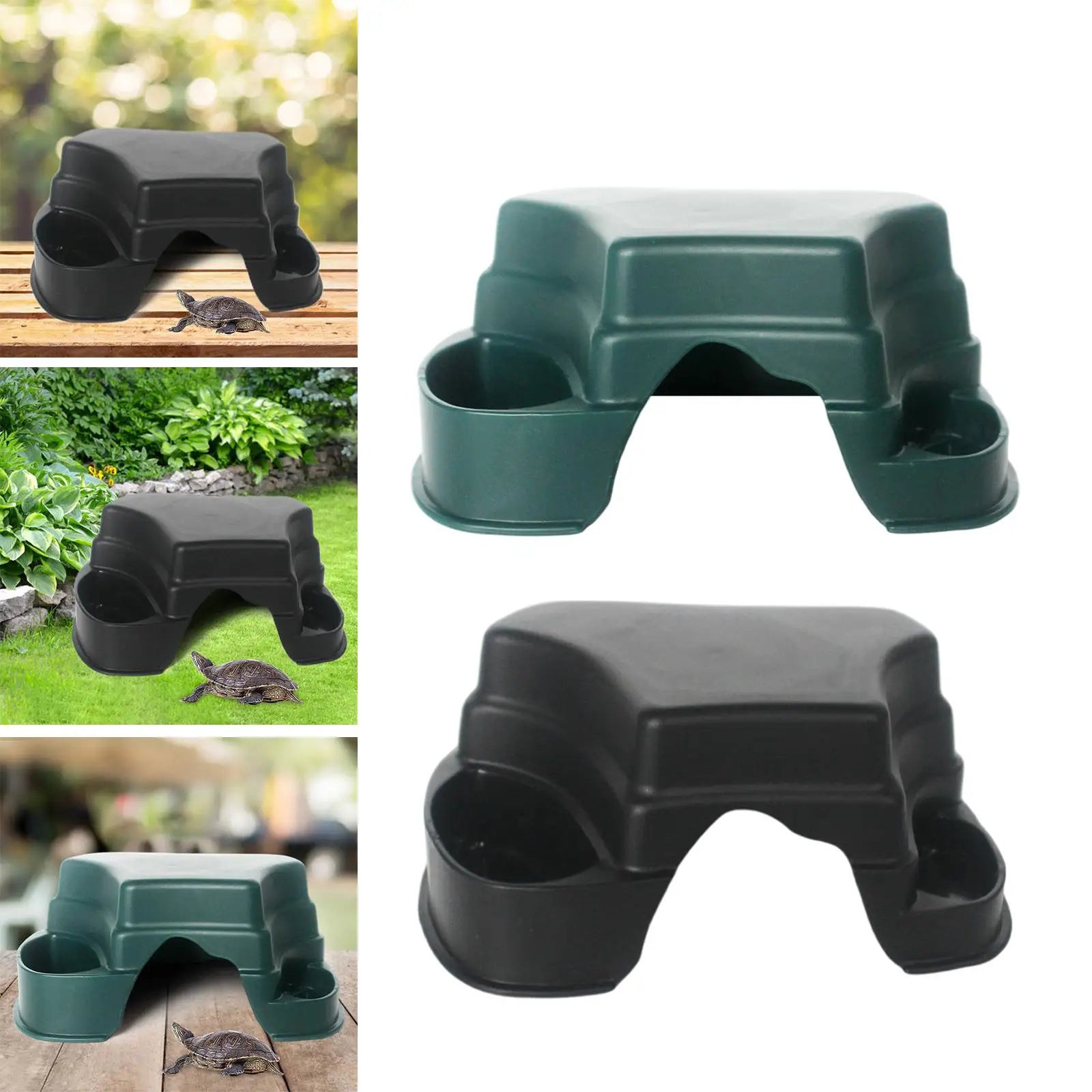 Plastic Reptile Hideout Cave Box Basin Shelter House Hiding Ornament Zpaxo
