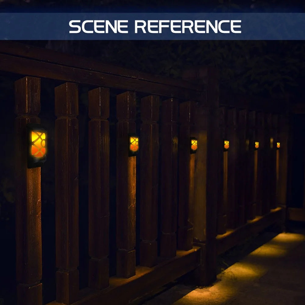 Solar Flame Lamps Outdoor LED Light Waterproof IP65 Lamp Fence Patio Zpaxo