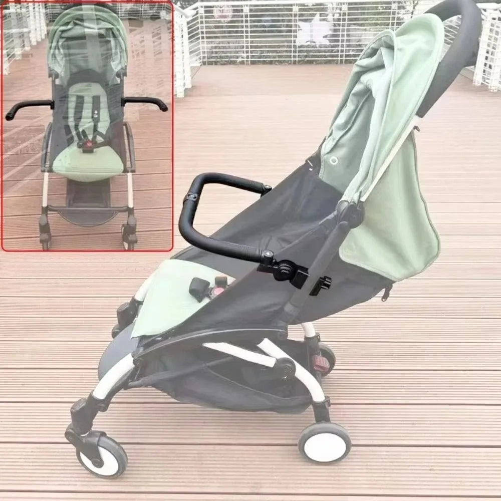 PU Cover Handle Baby Stroller Accessories Handlebar Stroller Fence Armrest Bumper Bar EVA Solid Color Pushchair Front Bumper Zpaxo