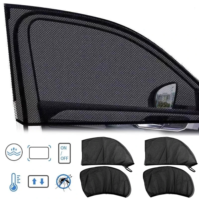 Car Side Window Sunshade – UV Mesh Curtain 2-Pack | SUV & Car
