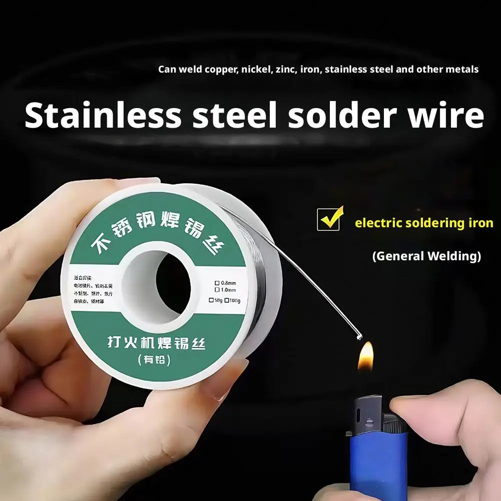 No-Clean Rosin Core Solder Wire 2% Flux – 20g 50g 100g Roll Solder Wire Zpaxo