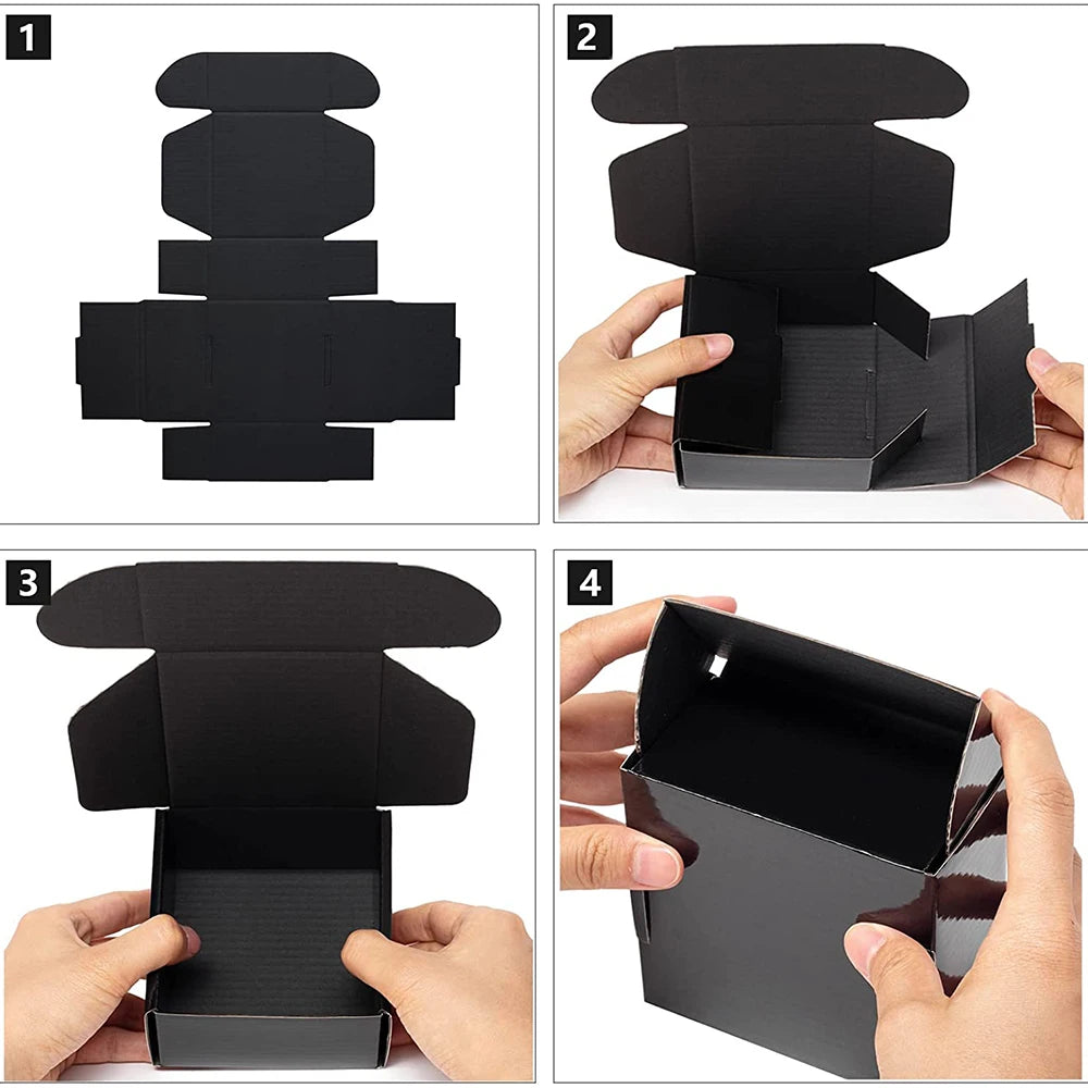 Black Corrugated Mailer Box – Small Business Gift Packaging