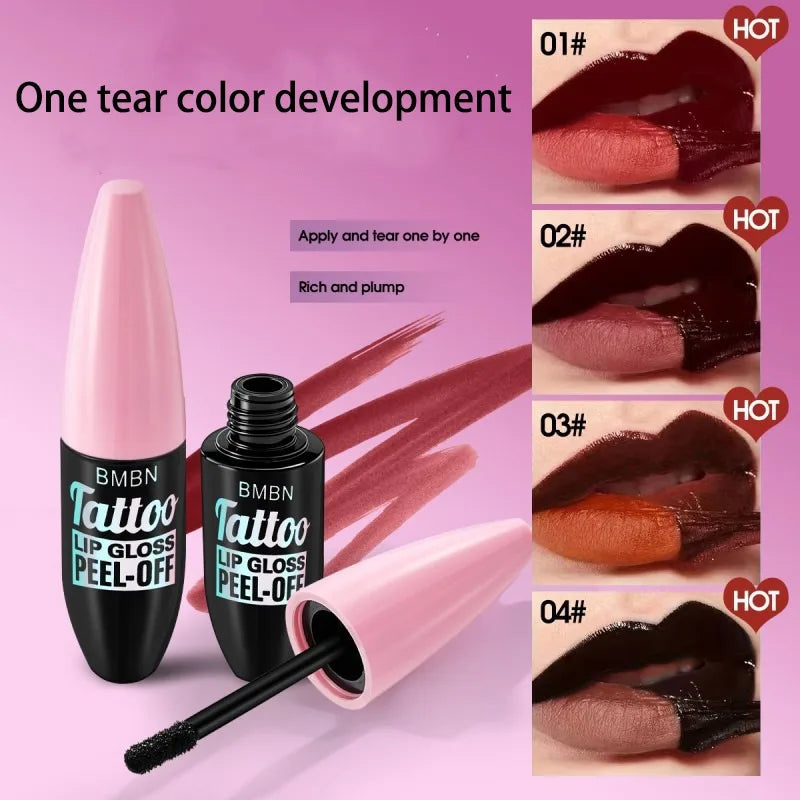 Liquid Peel-off Lip Gloss Waterproof Long-lasting Matte Pink Lipstick