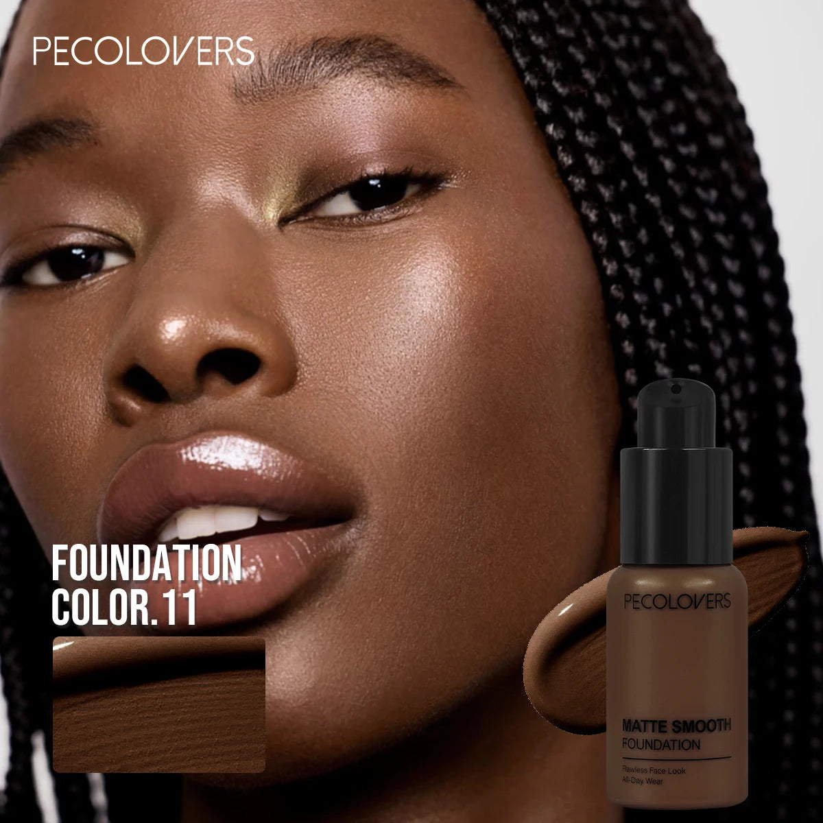 1PC High Coverage Long-Lasting Foundation, Waterproof and Sweatproof Without Flaking, Lightweight and Seamless Zpaxo 11