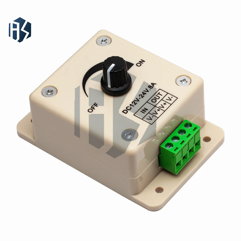 12V 24V 8A Single LED Dimmer Controller Strip Light Bulb Zpaxo