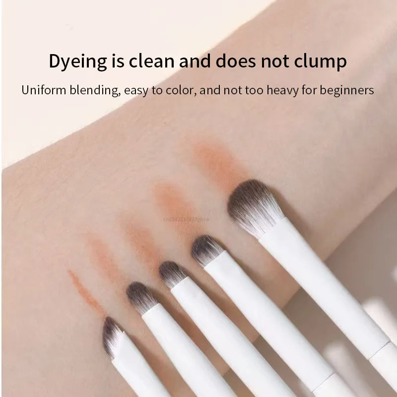5 8 Natural Eye Makeup Brushes Detail Eyeshadow Brush White Ultra