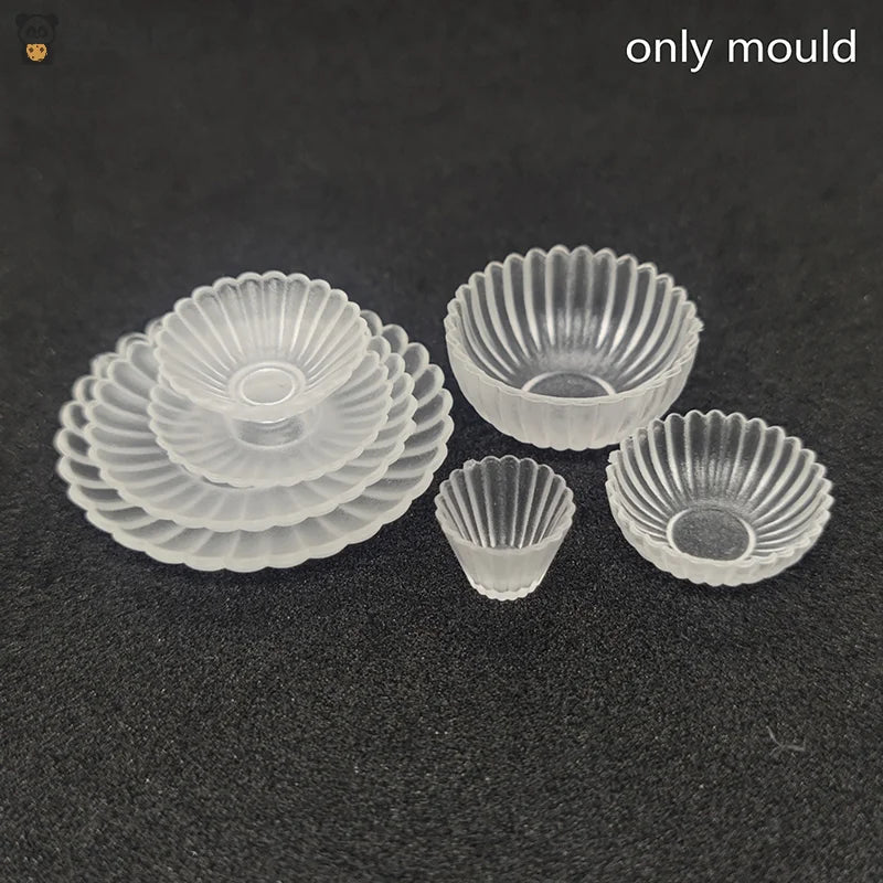Silicone Mold DIY Dollhouse Miniature Tableware Mug Cups Food Jar Zpaxo