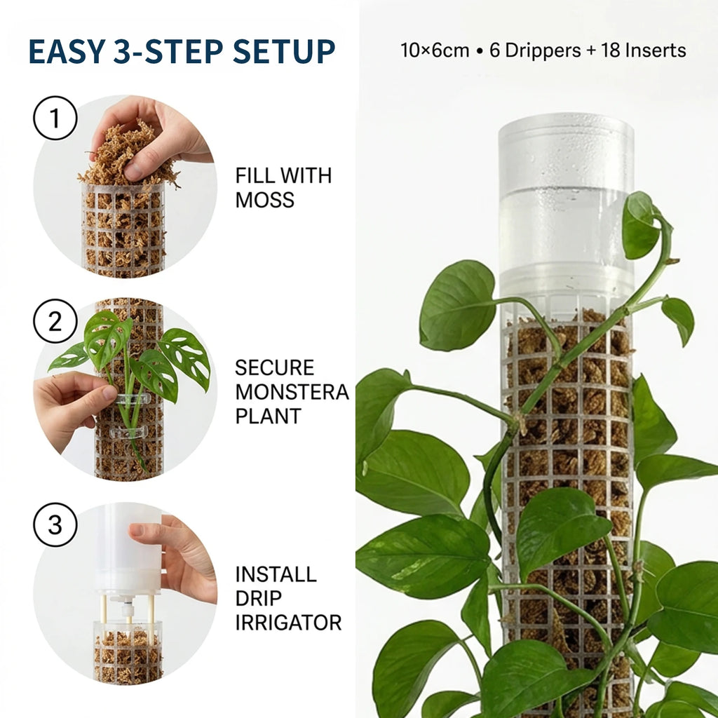 Moss Pole Watering Dripper Automatic Plant Waterer Adjustable Self
