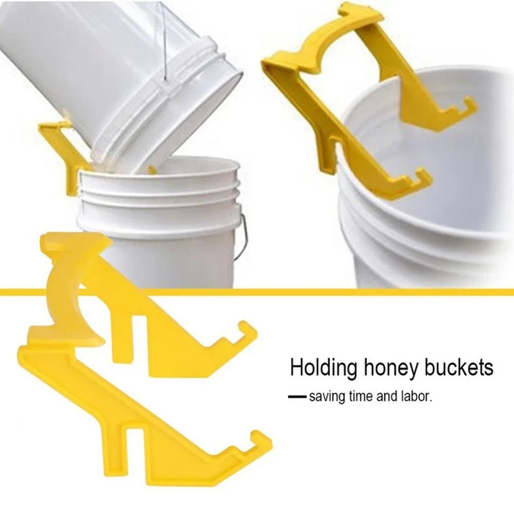 Beekeeping Honey Gallon Bucket Holder Plastic Bracket Rack Frame Grip