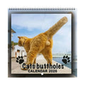 2026 Funny Cat Calendar 12 Month Wall Hanging Memes Humor Monthly