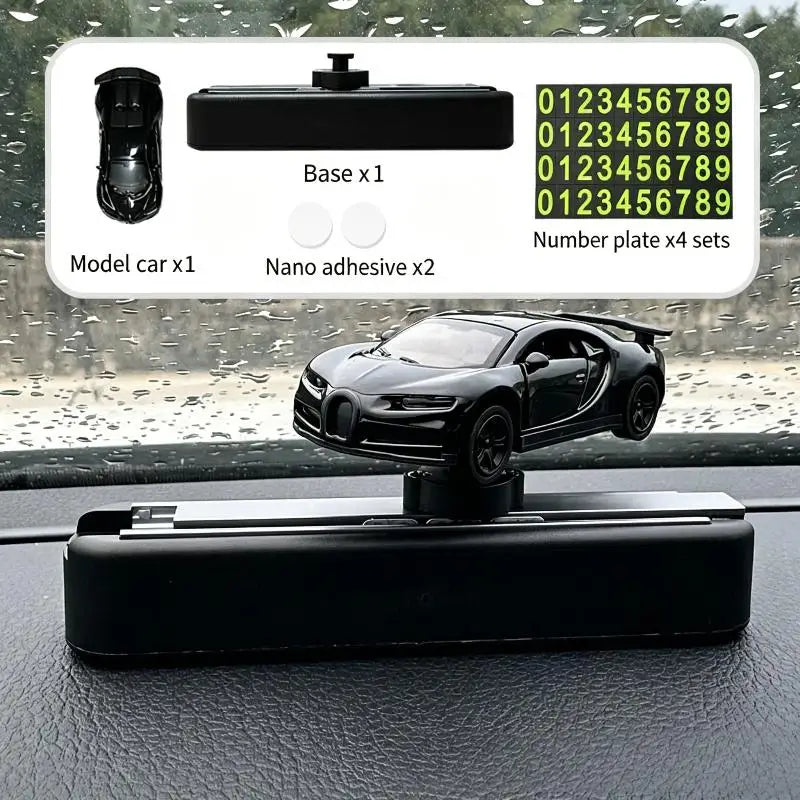 Mini Car Dashboard Ornament & Parking Number Plate | Drift Model