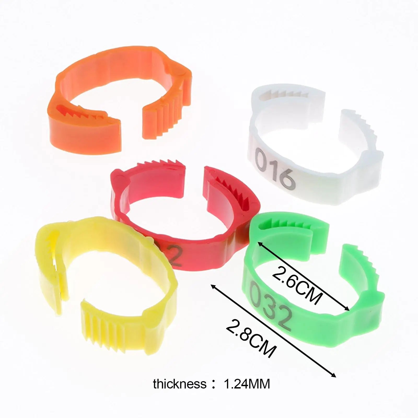 100 Pieces Poultry Foot Rings Foot Label Rings Chicken Marker Tag Poultry Leg Bands for Pigeon Ducks Goose Birds Chickens Zpaxo