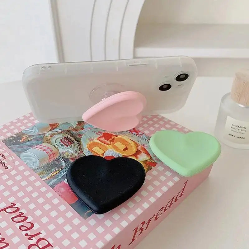 Ins Heart Silicone Phone Grip Bracket Universal Holder Iphone Android